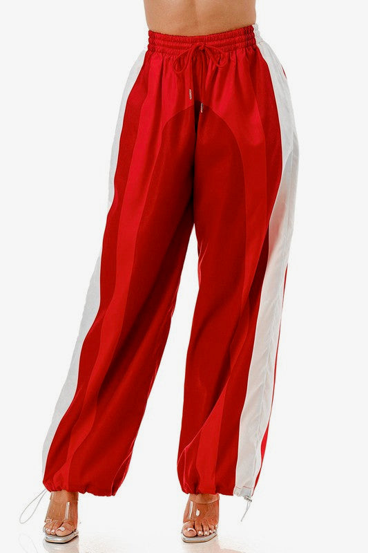 Red Tulle Joggers