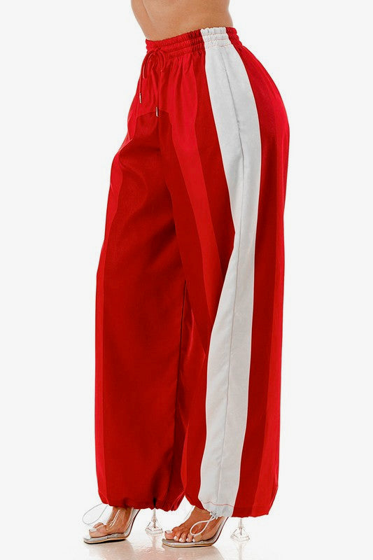 Red Tulle Joggers