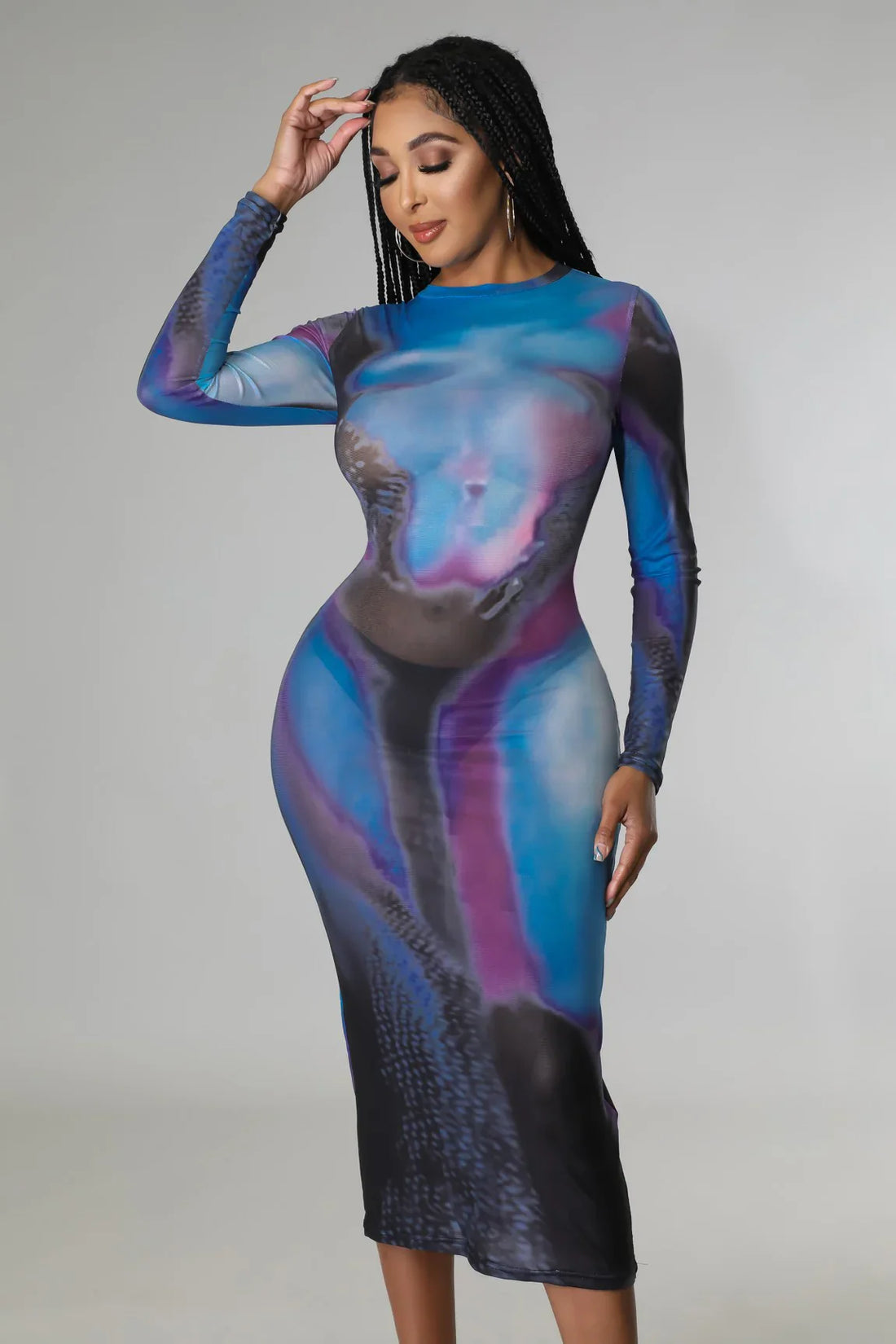 Blue Multi Colored Illusion