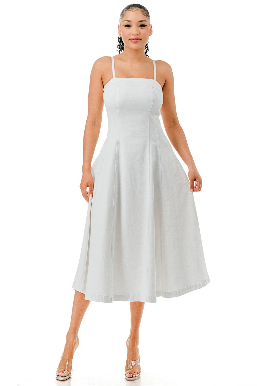 White Denim Dress