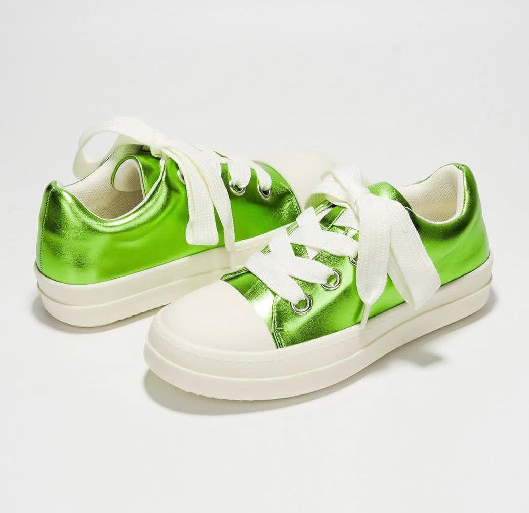Genie  Green Thick Lace Sneaker