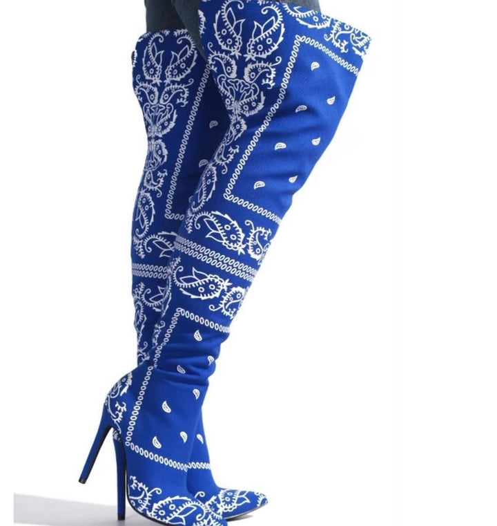 Bandanna  thigh high boot