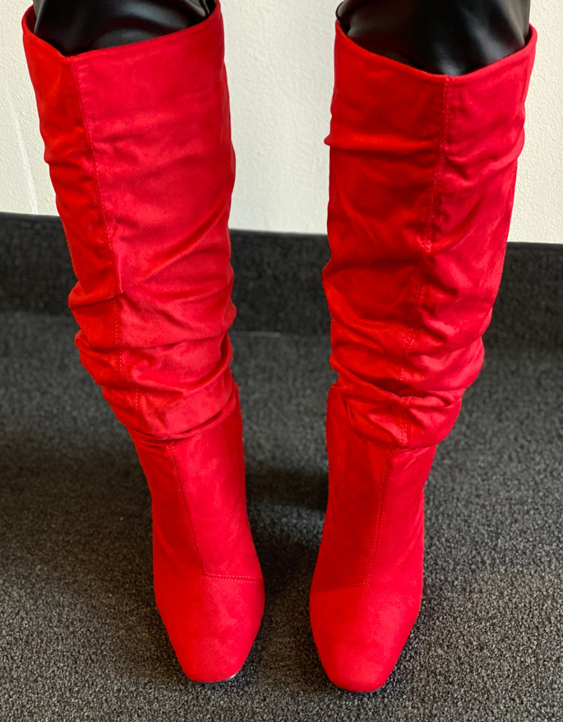 Vibrant - Red Rhinestone Heel Boot