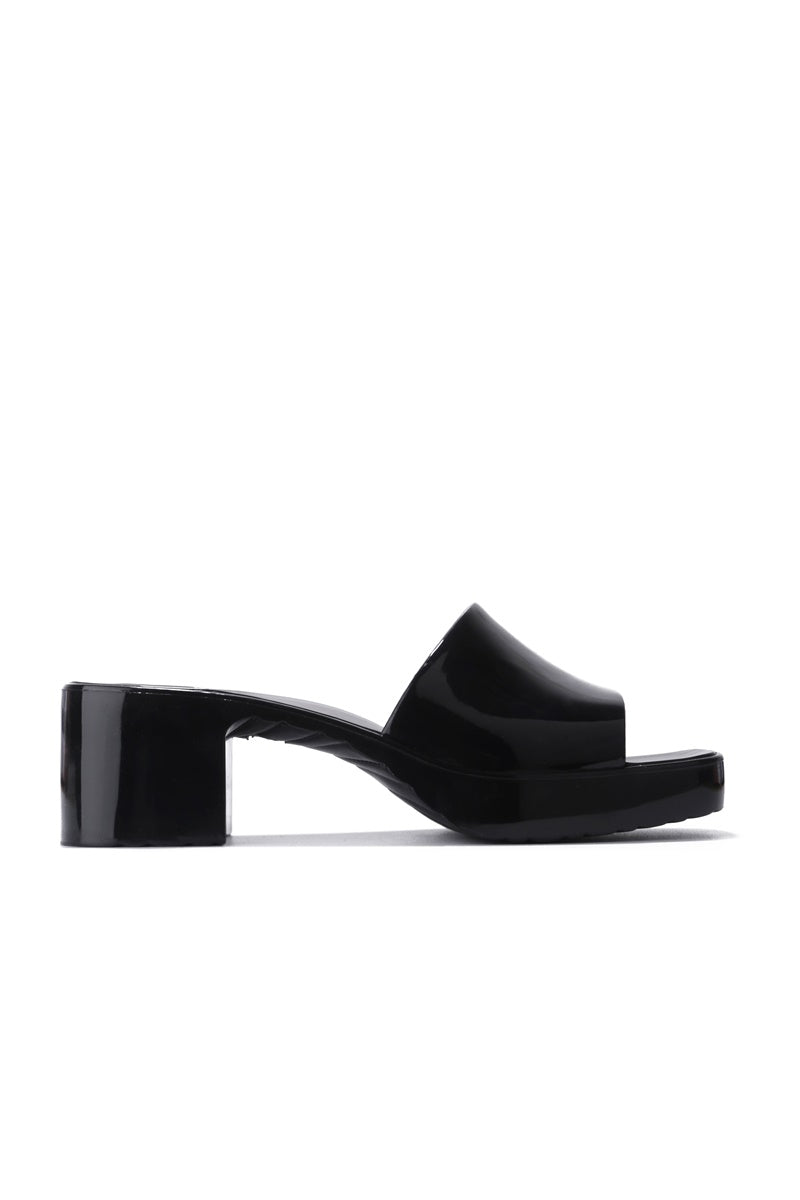 Zanne - Black Sandal Chuncky Heel